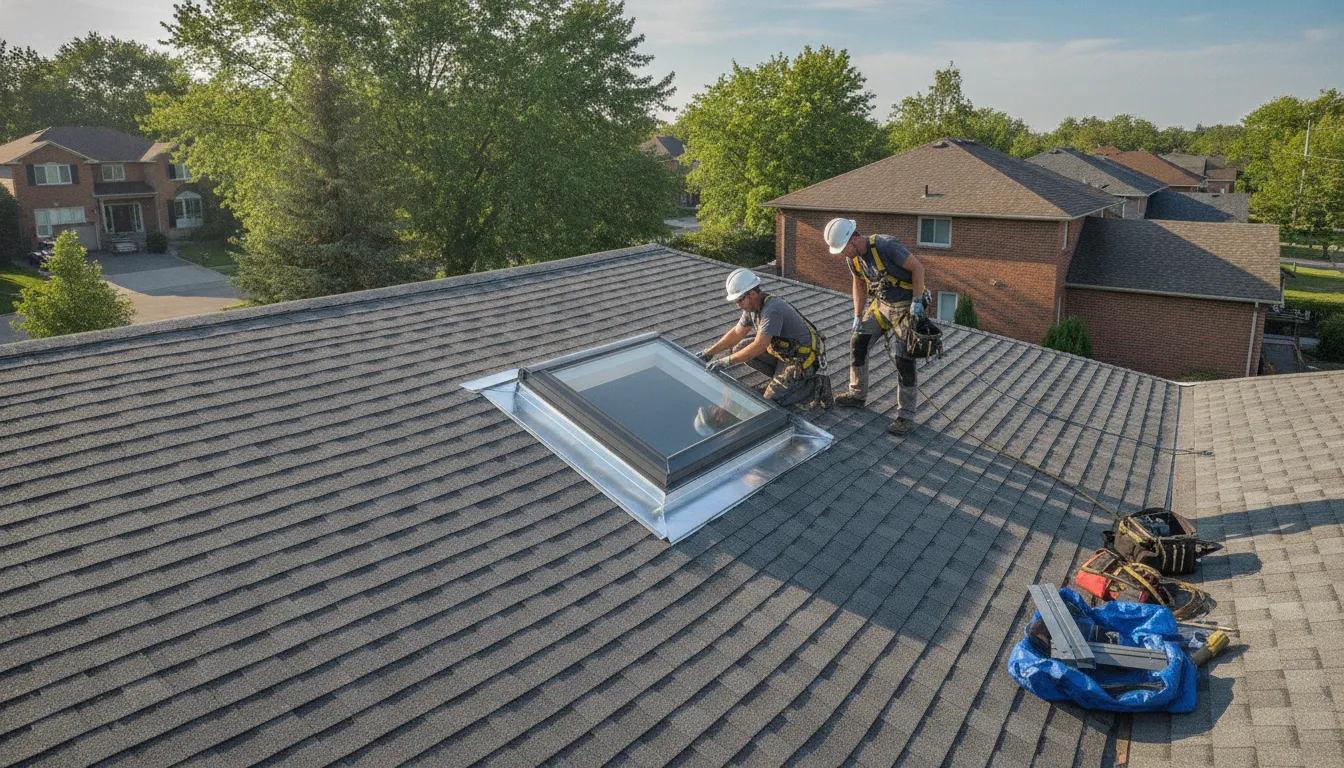 Skylight Renewal and Flashing Rebuild on a Burlington Home
